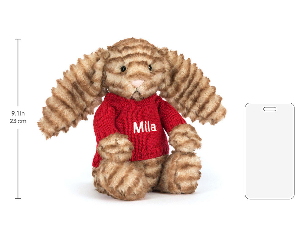 Bashful Luxe Bunny Juniper with Personalized Red Jumper - Image 5