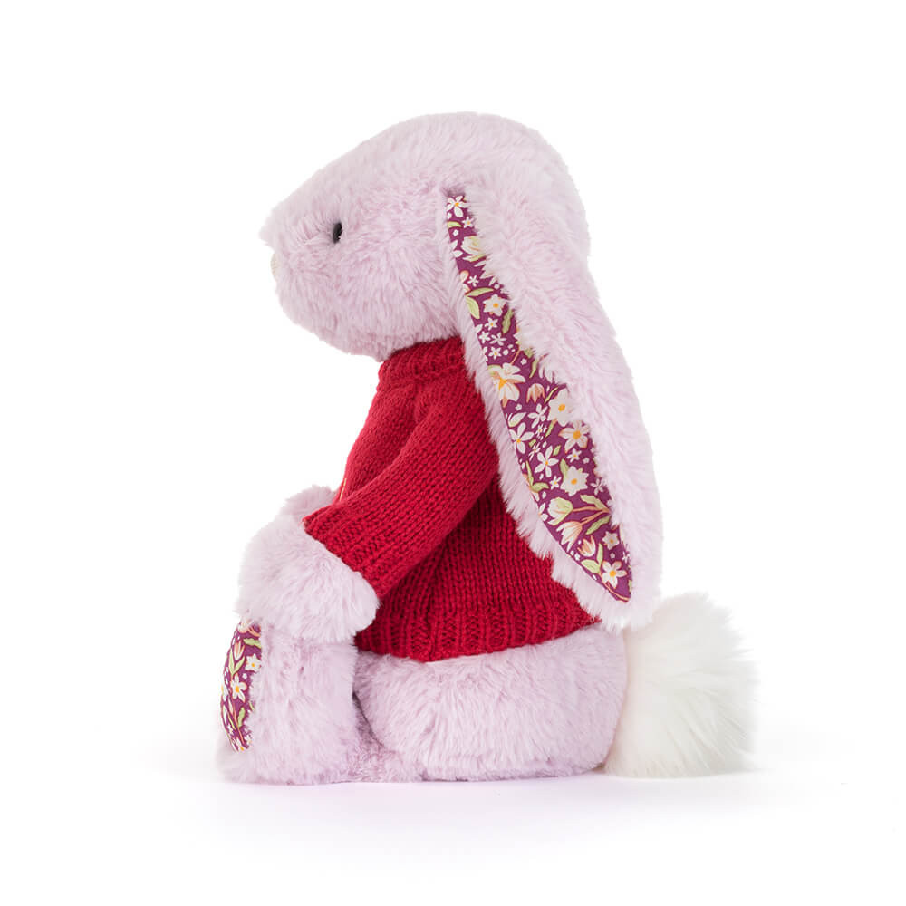 Thistlepop Blossom Luxe Bunny with Personalized Red Jumper - Image 3