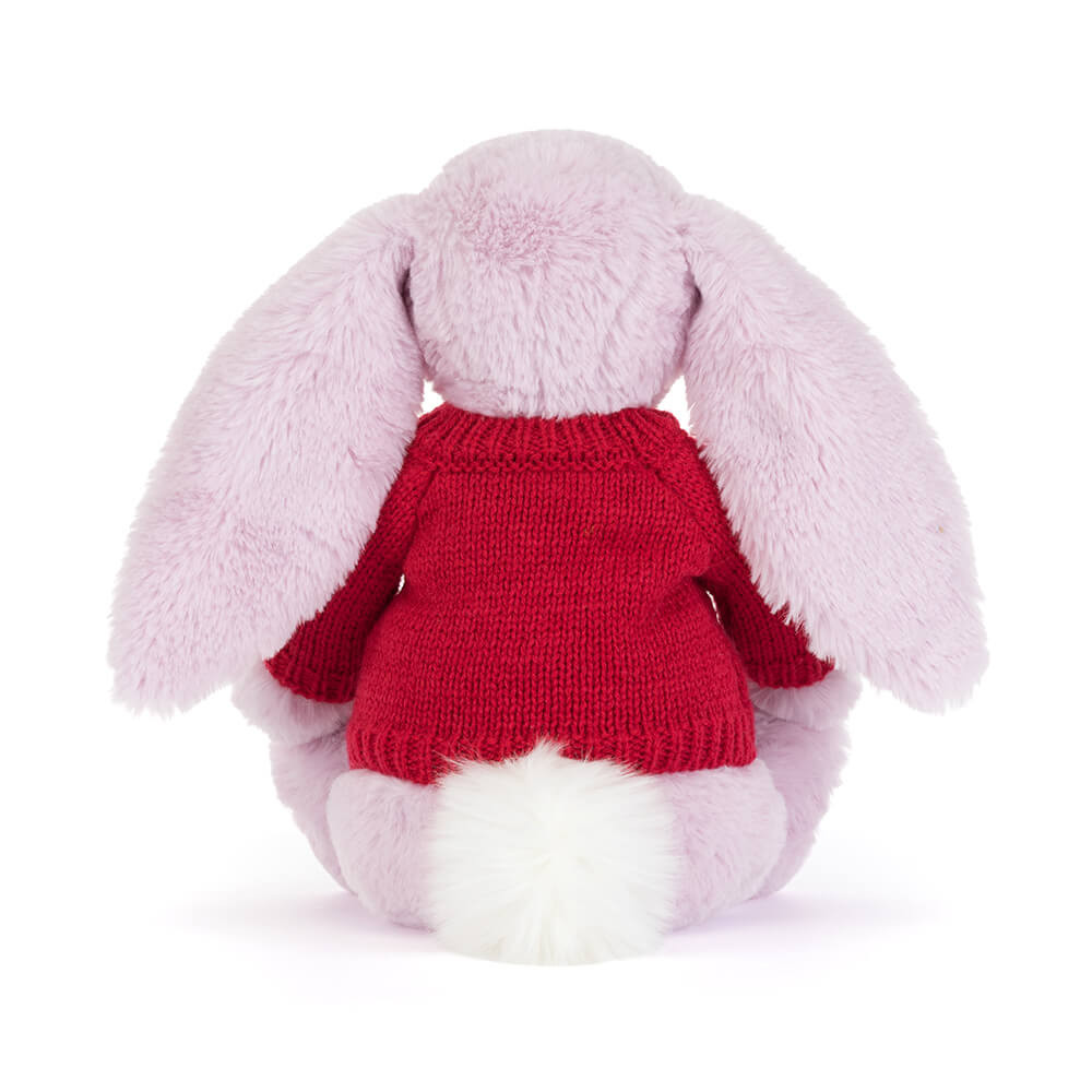 Thistlepop Blossom Luxe Bunny with Personalized Red Jumper - Image 4