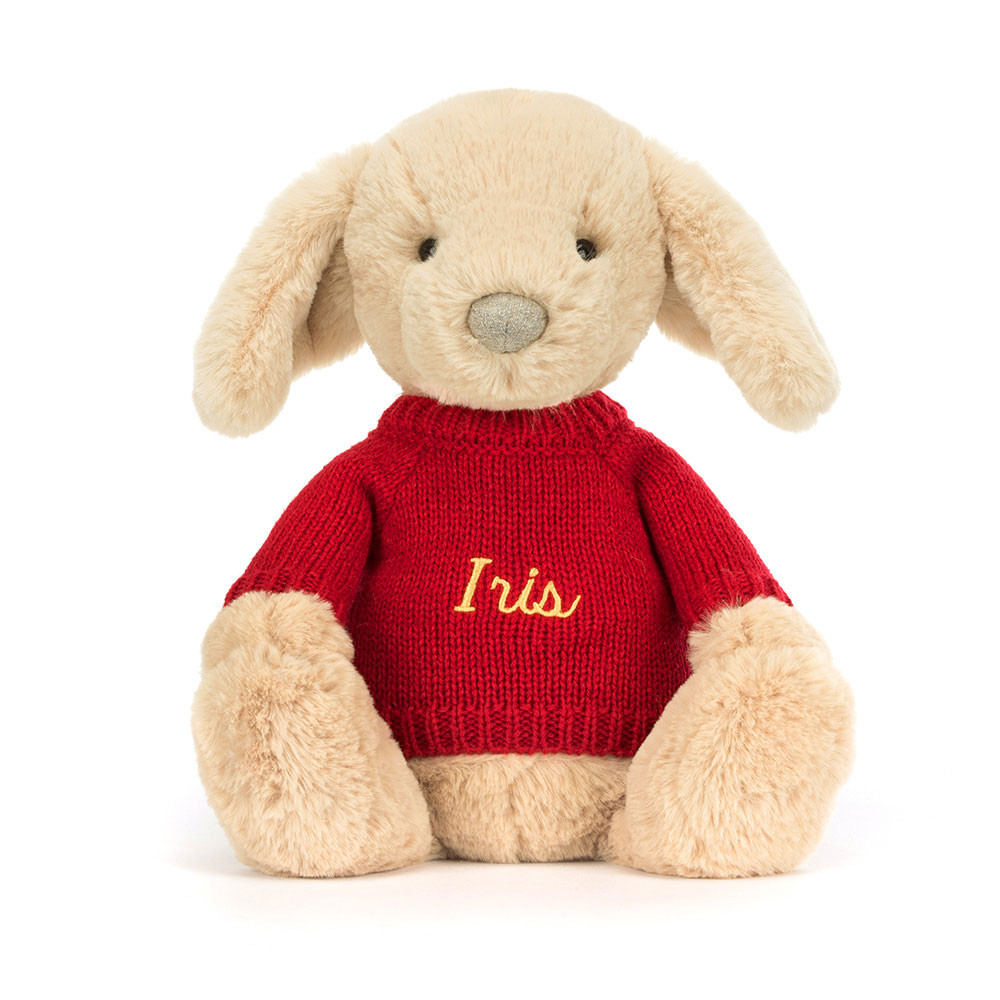 Bashful Luxe Puppy Orlando with Personalized Red Jumper - Image 4