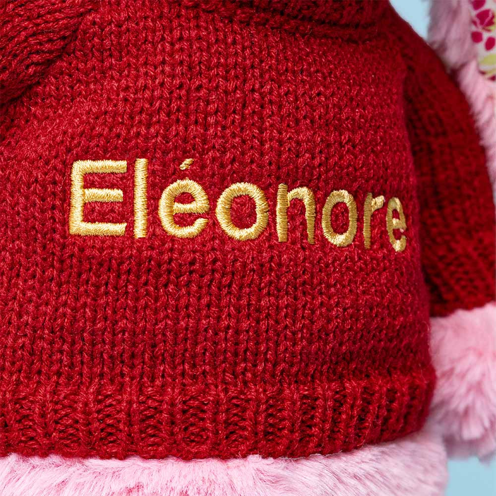 Blushkin Blossom Luxe Bunny with Personalized Red Jumper - Image 2