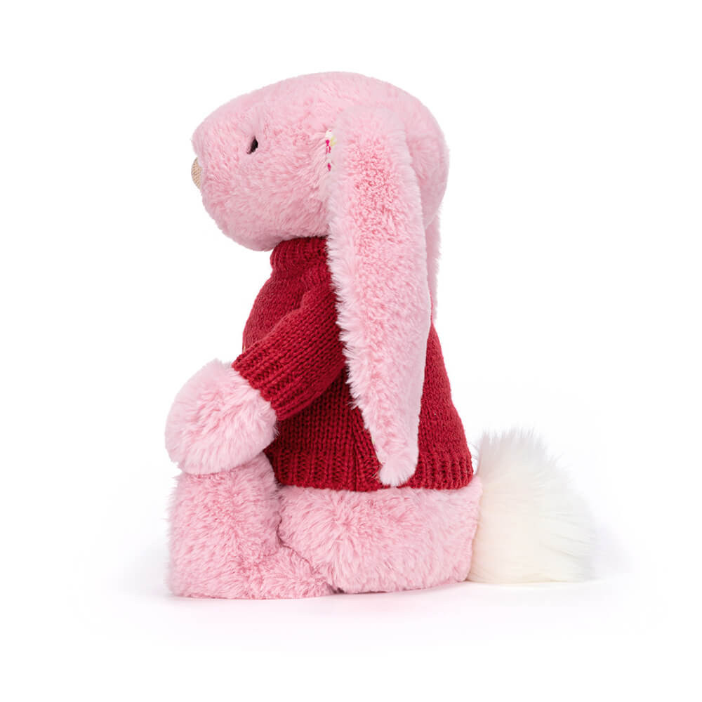 Blushkin Blossom Luxe Bunny with Personalized Red Jumper - Image 3
