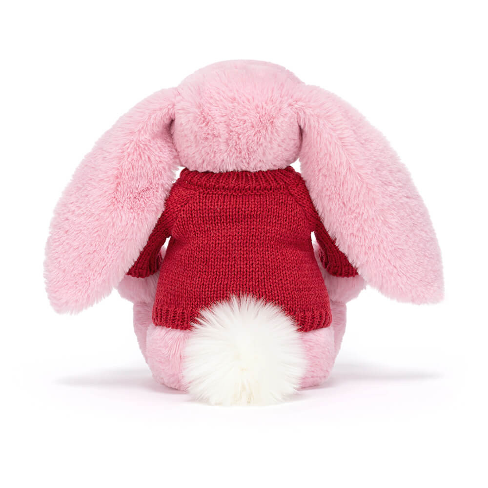 Blushkin Blossom Luxe Bunny with Personalized Red Jumper - Image 4