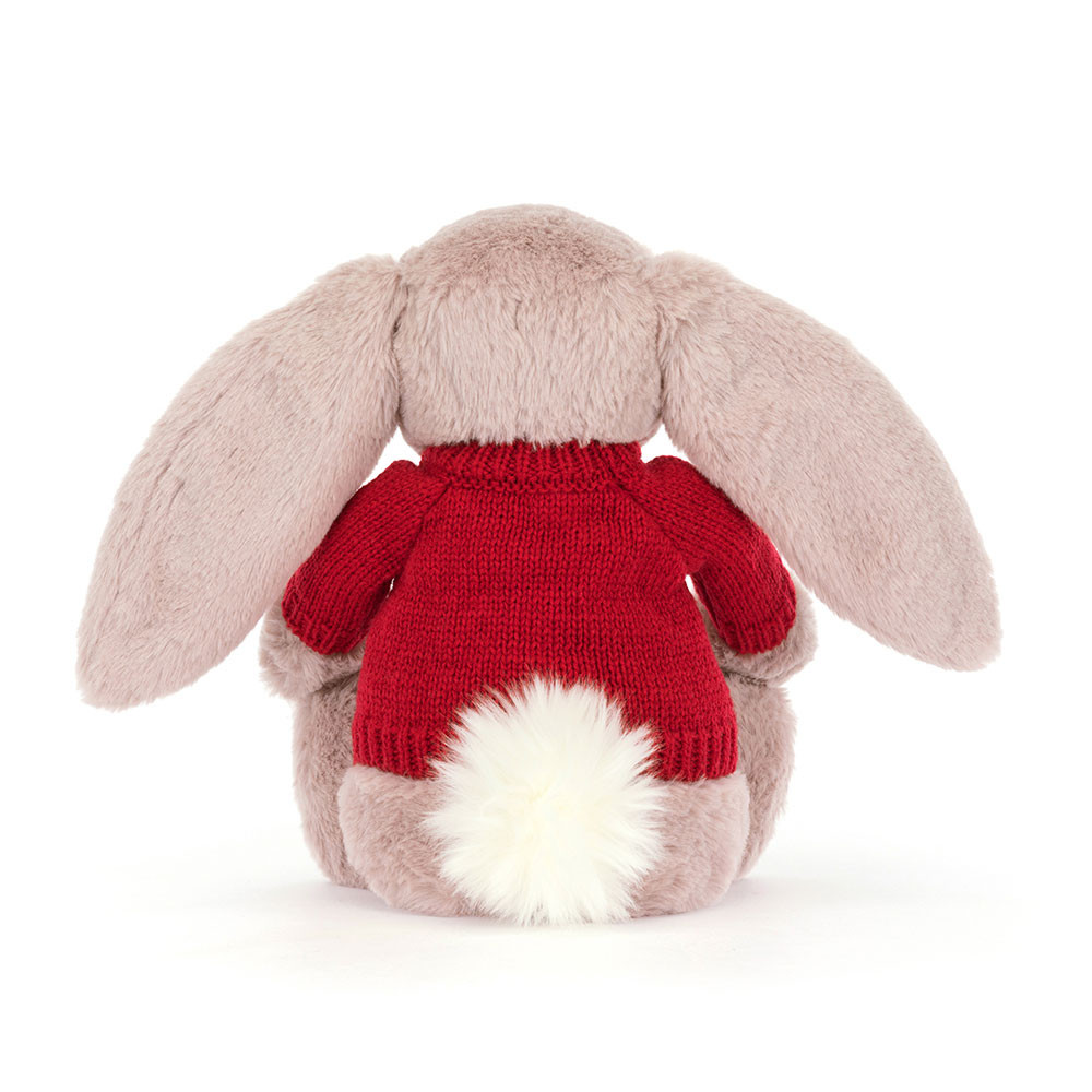 Bashful Luxe Bunny Rosa with Personalized Red Jumper - Image 4