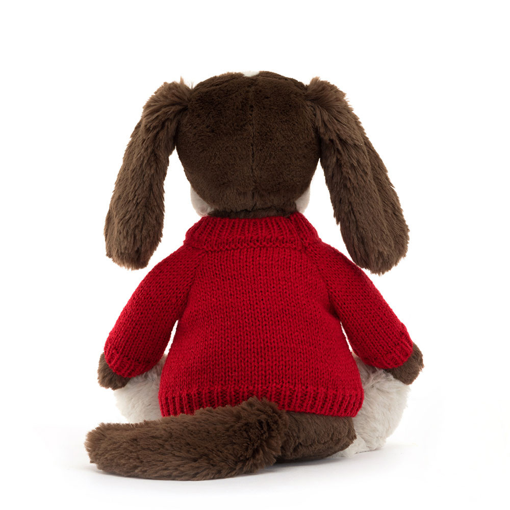 Bashful Fudge Puppy with Personalized Red Jumper - Image 4