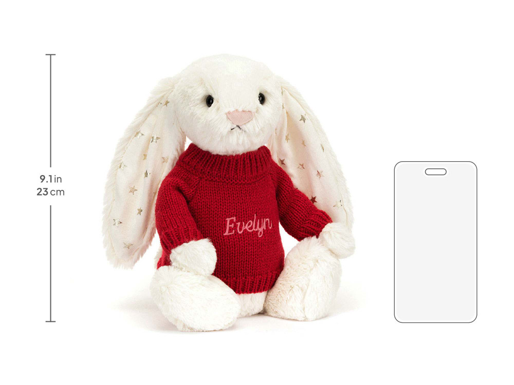 Bashful Twinkle Bunny with Personalized Red Jumper - Image 5