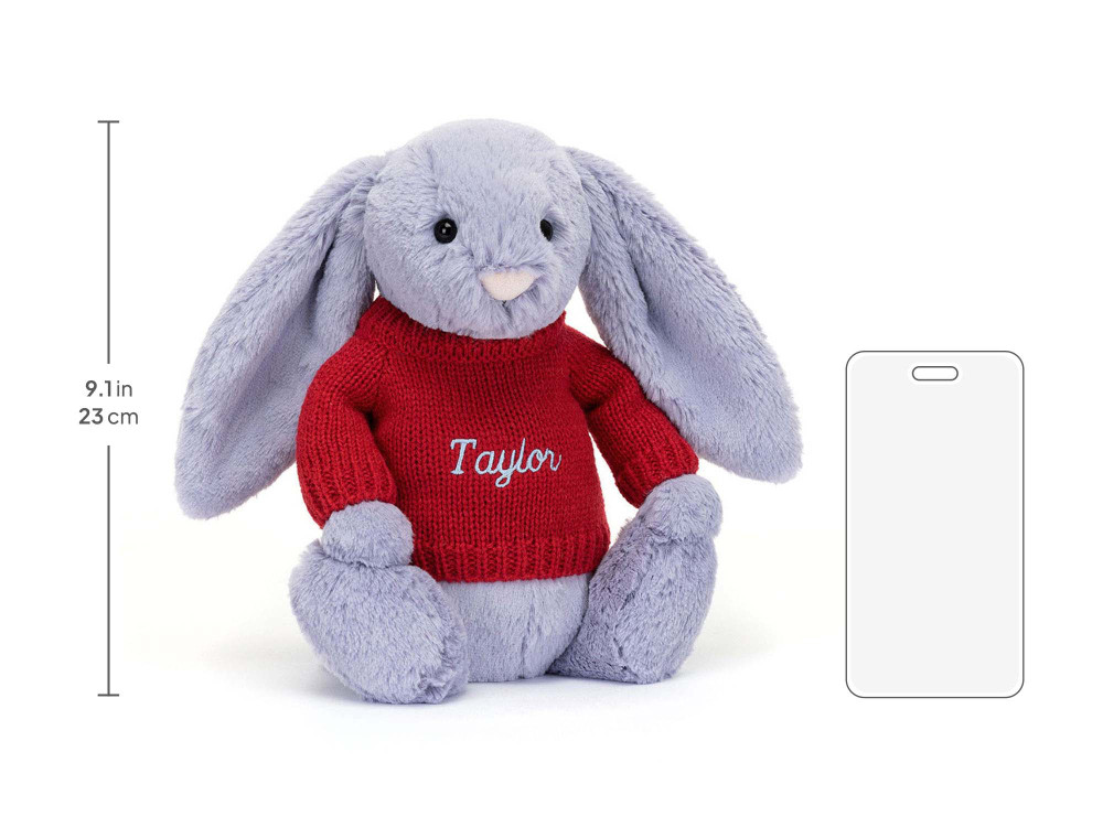 Bashful Viola Bunny with Personalized Red Jumper - Image 5