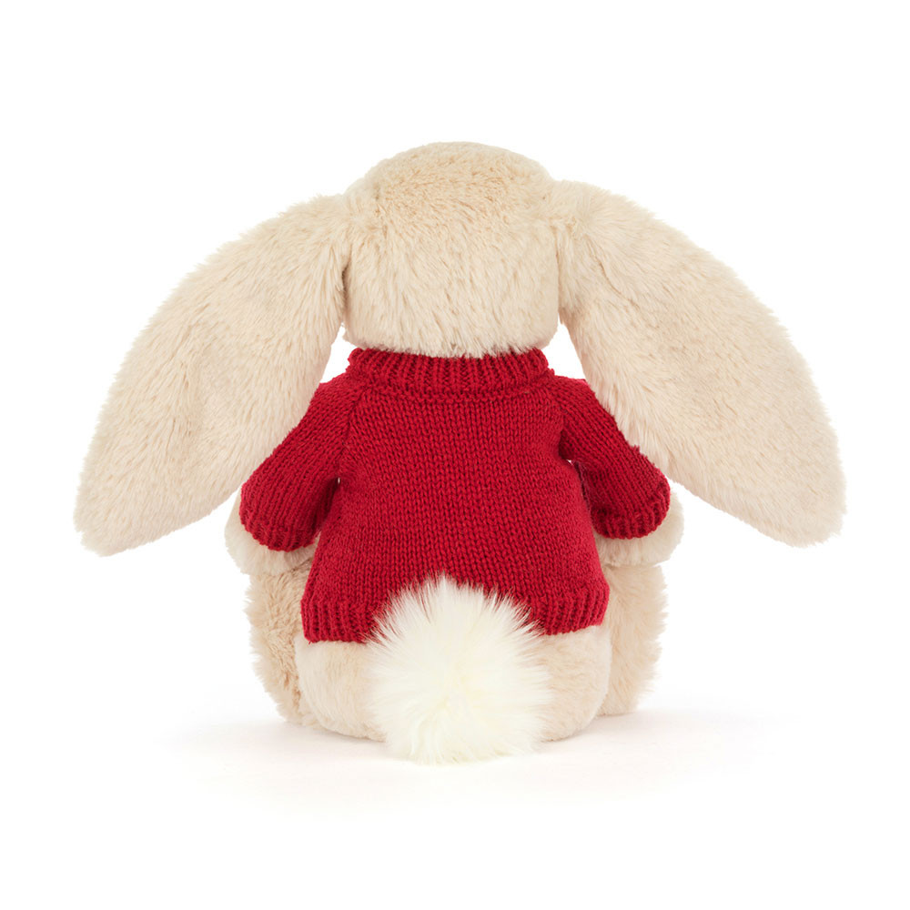Bashful Luxe Bunny Willow with Personalized Red Jumper - Image 4