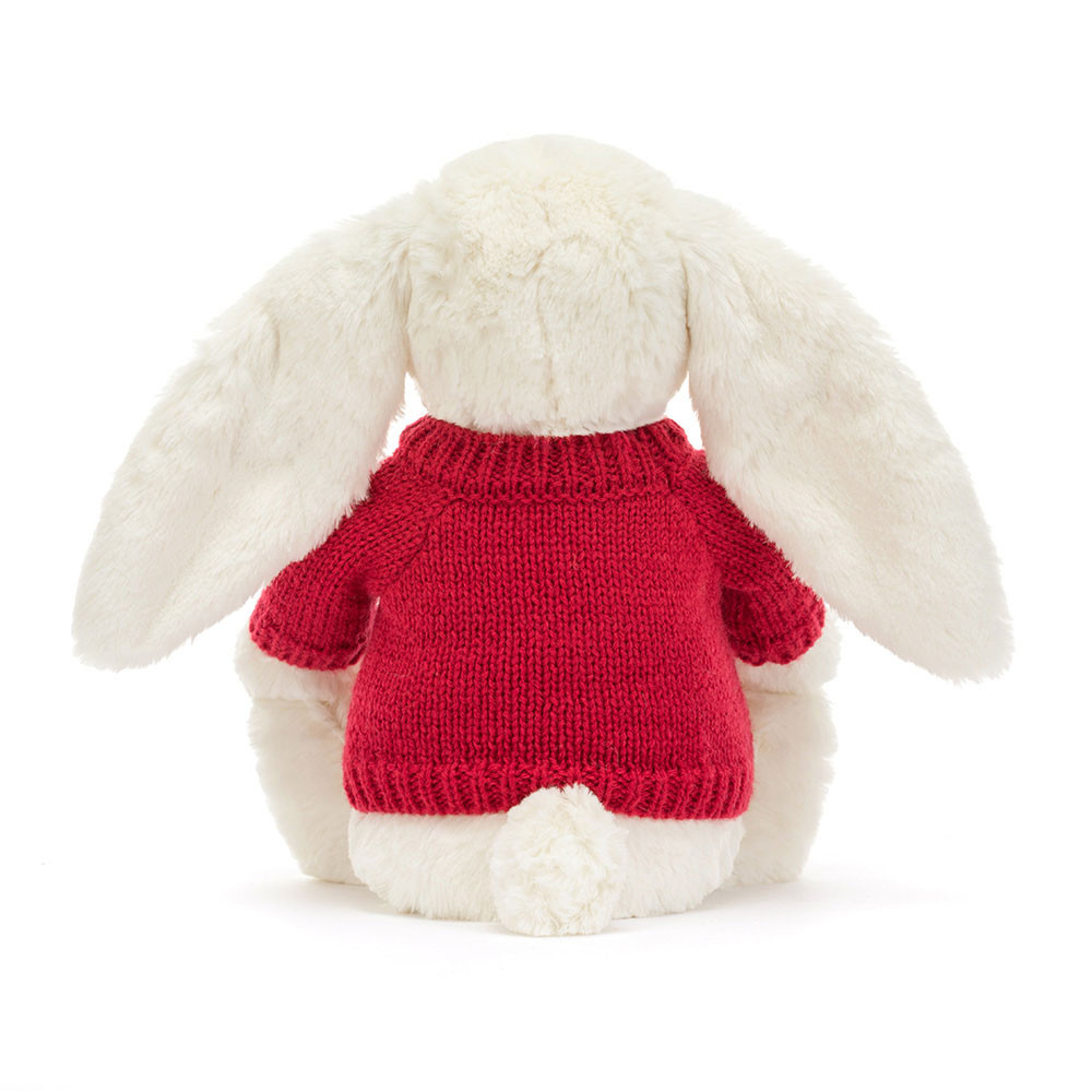 Blossom Cream Bunny 'Berry' with Personalized Red Jumper - Image 4