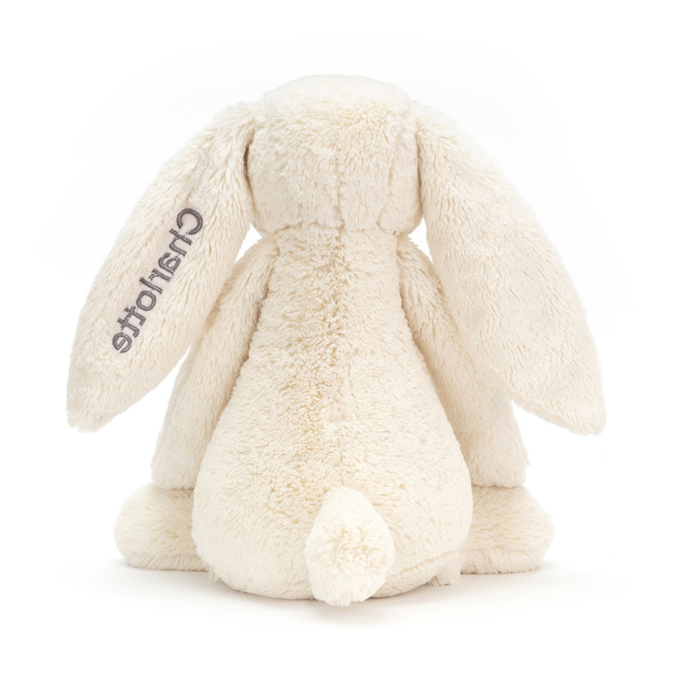 Personalized Bashful Cream Bunny Huge - Image 4