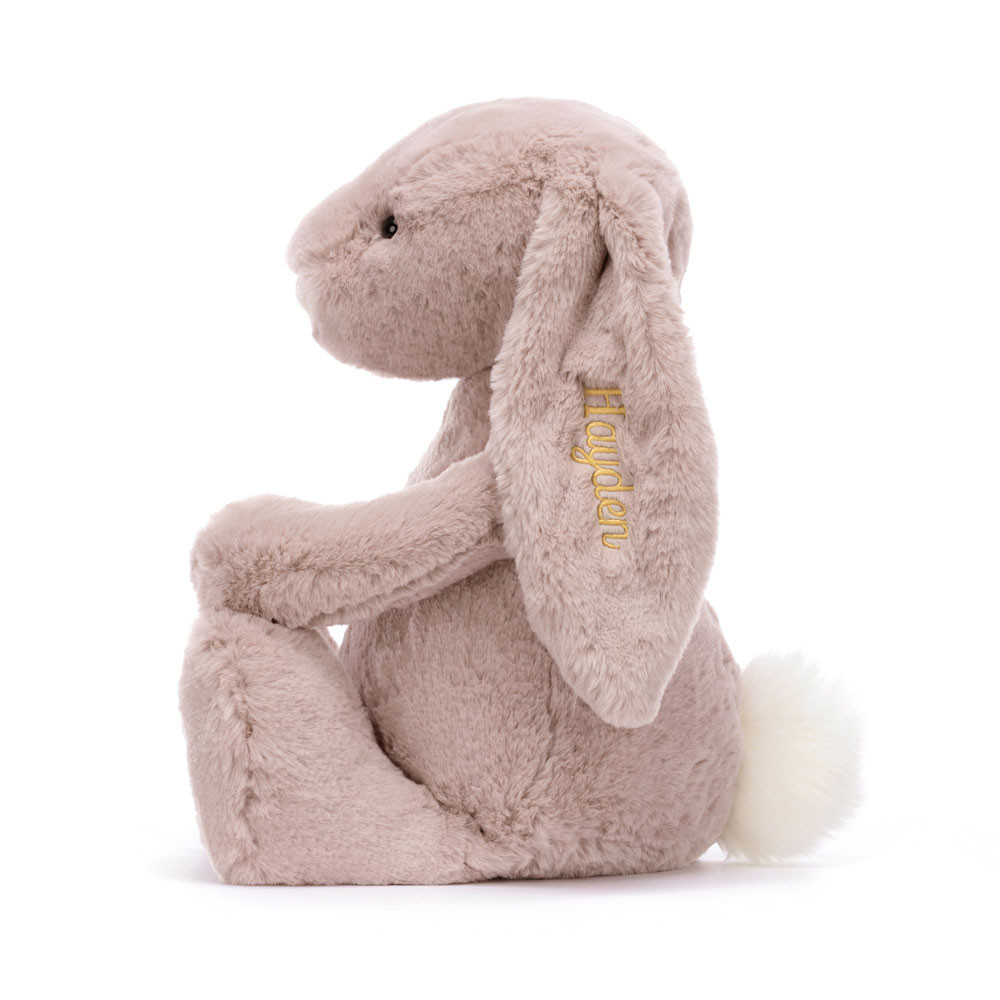 Personalized Bashful Luxe Bunny Rosa Huge - Image 2