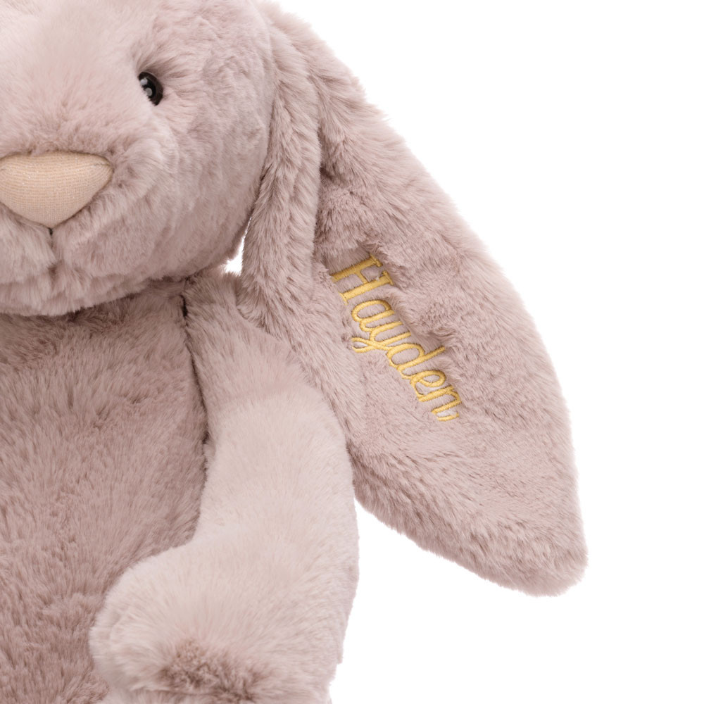 Personalized Bashful Luxe Bunny Rosa Huge - Image 3