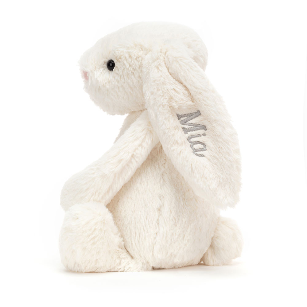 Personalized Bashful Cream Bunny Medium - Image 2