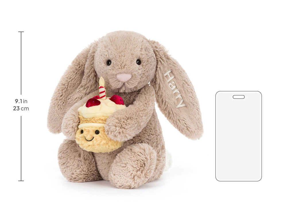 Personalized Bashful Beige Bunny 'Birthday' - Image 6