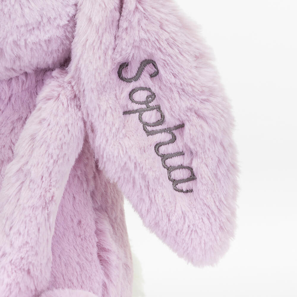 Personalized Bashful Lilac Bunny Medium - Image 2