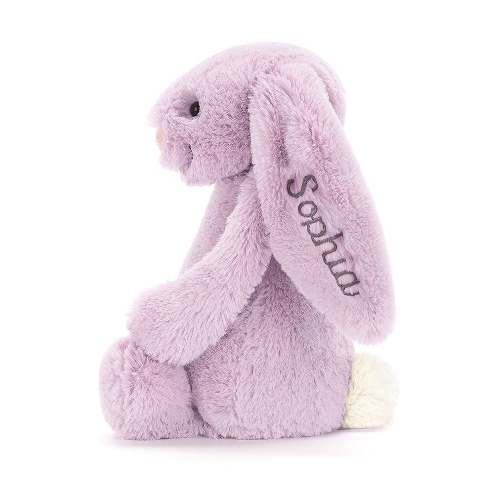Personalized Bashful Lilac Bunny Medium - Image 3