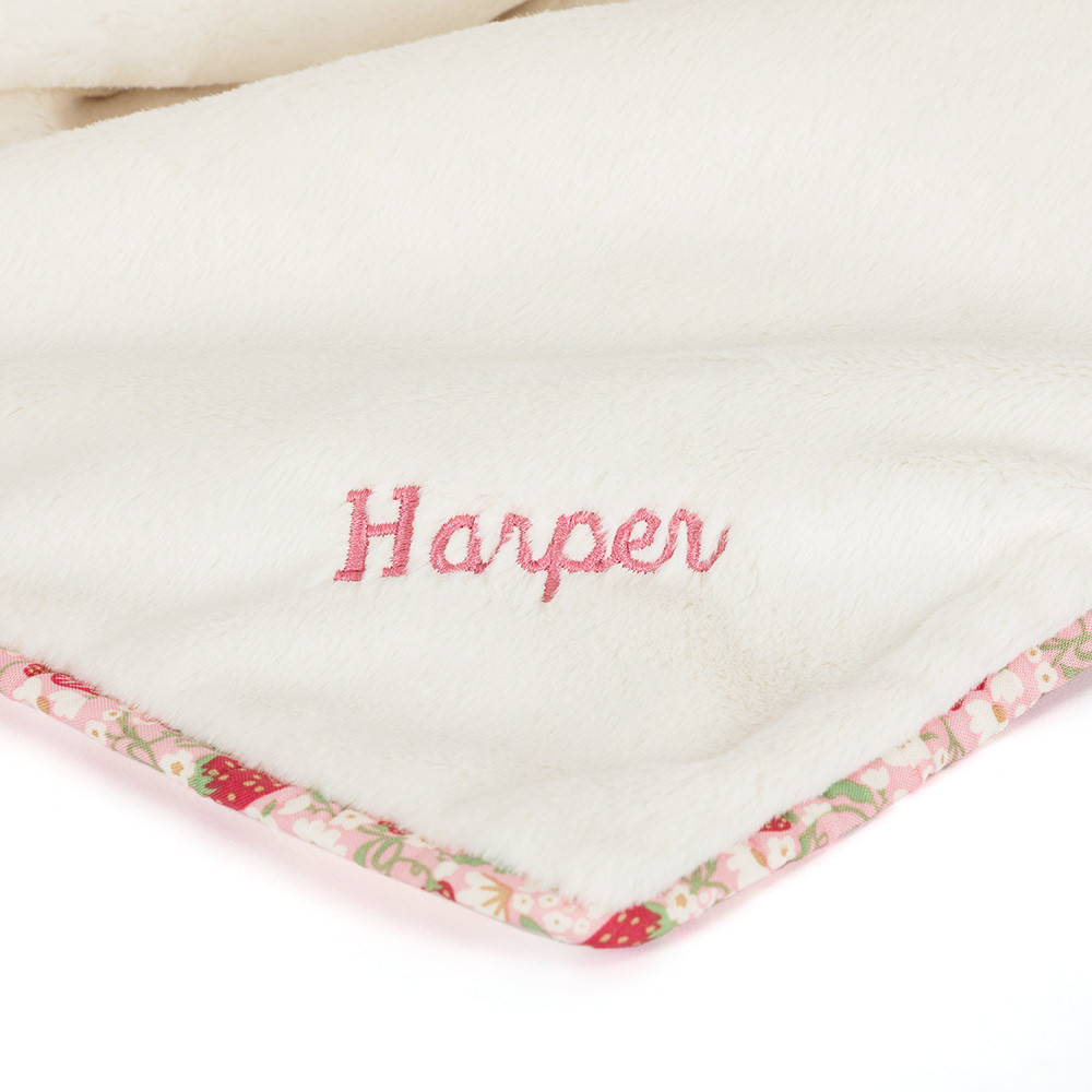 Personalized Blossom Cream Bunny 'Berry' Blankie - Image 2