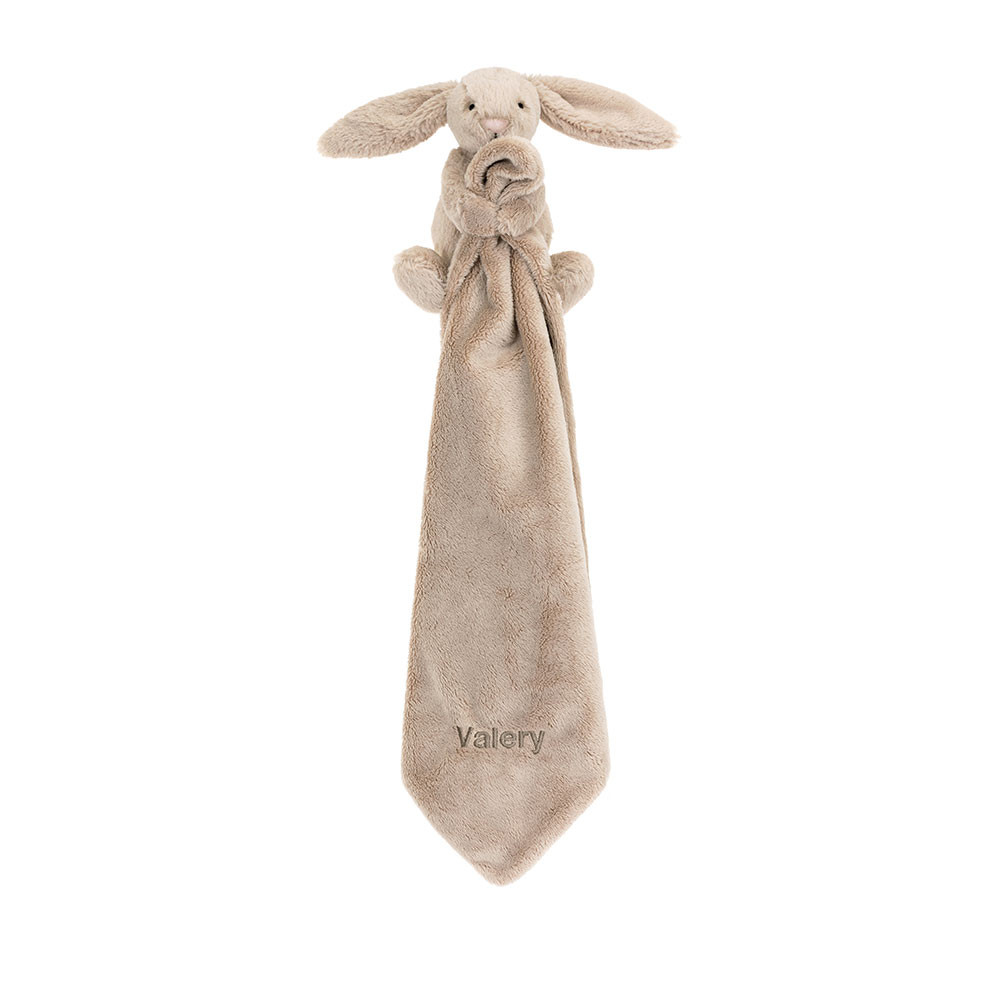 Personalized Bashful Beige Bunny Soother - Image 6