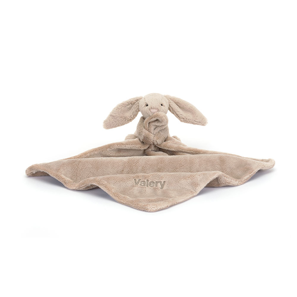 Personalized Bashful Beige Bunny Soother - Image 2