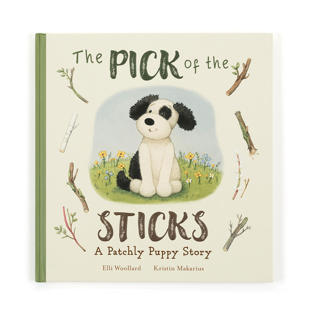 The Pick of the Sticks Book and Bashful Black & Cream Puppy Medium - Image 2